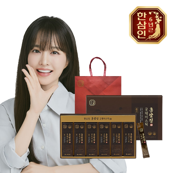 [농협홍삼] 한삼인 홍삼진 굿데이스틱 10ml 60포+쇼핑백