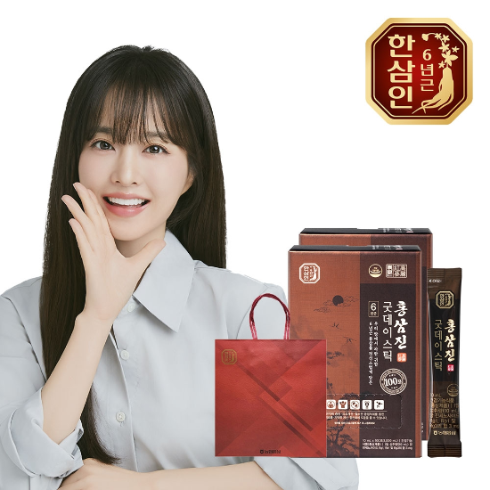 [농협홍삼] 한삼인 홍삼진 굿데이스틱 10ml 100포 2세트+쇼핑백