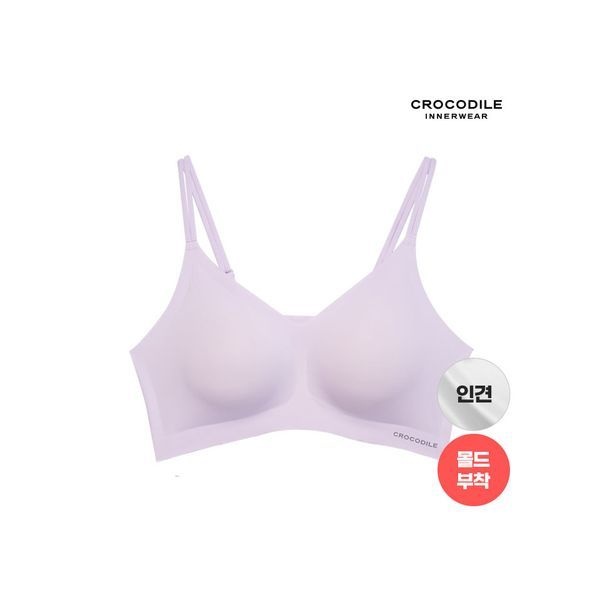크로커다일 [하프클럽]라이크라 인견쉘론 몰드부착 더블스트랩 브라 1종 CDWBR5N35T