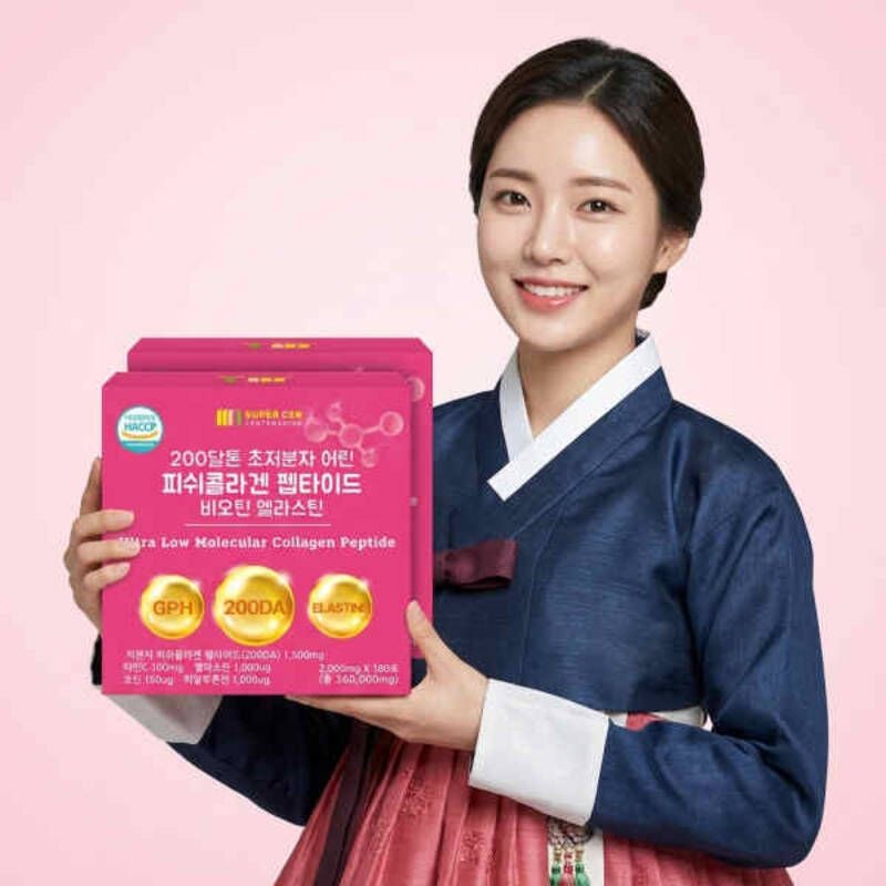 [슈퍼쎈] 200달톤 초저분자 어린 피쉬콜라겐 펩타이드 비오틴 엘라스틴 360스틱