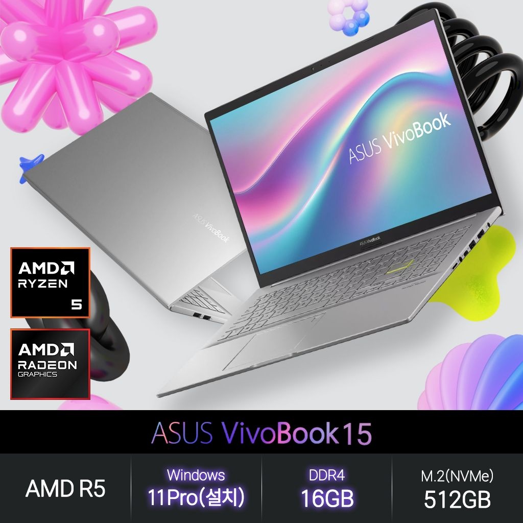 ASUS 비보북 15 M513UA-BR5525KD (16GB/512GB/WP) 사무용 인강용 노트북 JH