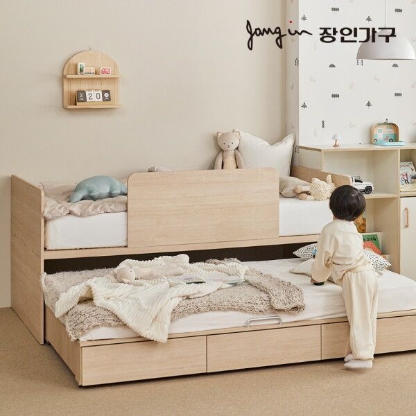 장인가구 [장인가구] (무료배송) 블링 2단 슬라이딩 수납침대S_매트별도