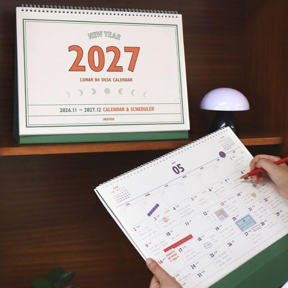 2027년 탁상 달력 큰 대형 24절기 음력 책상 업무 달력 2027