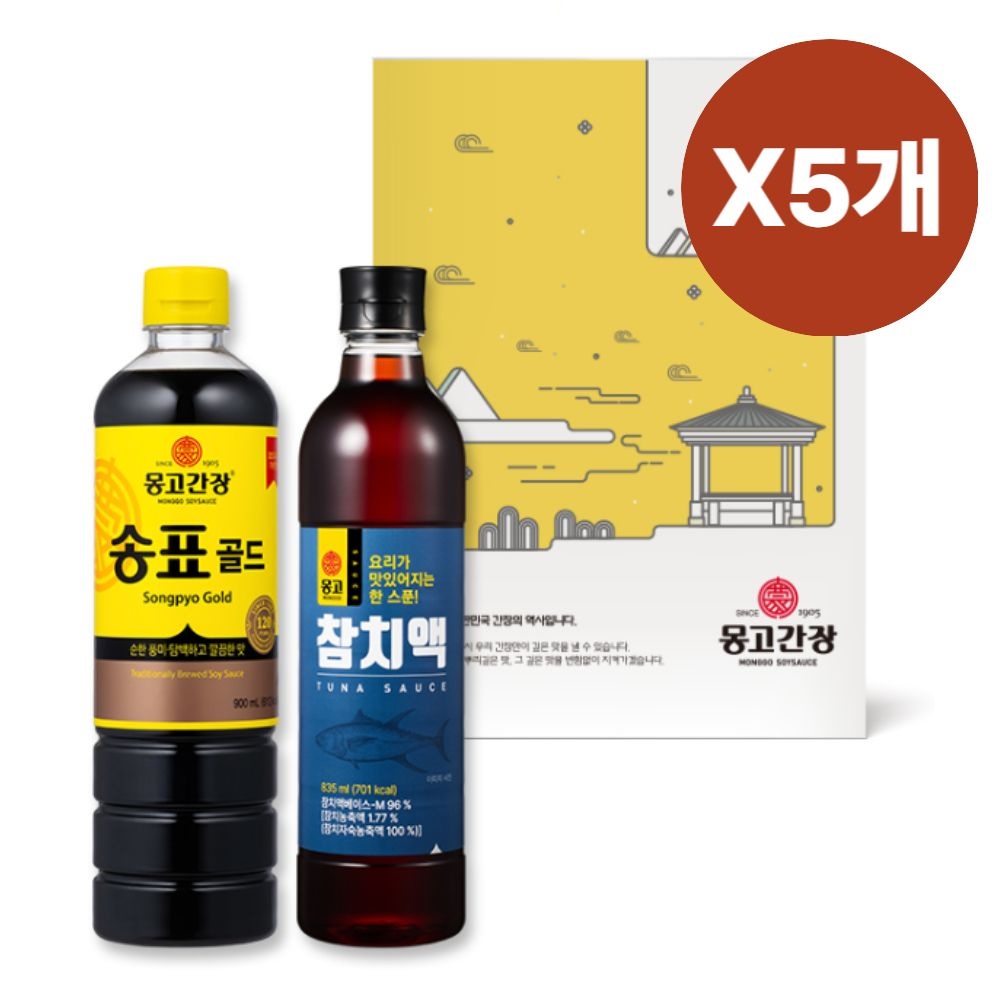 [오늘출발] 몽고 간장 참치액 추석 단체 직원 선물세트 특선 6호 X5개
