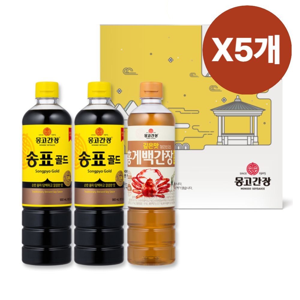 [오늘출발] 몽고식품 간장 추석 한가위 거래처 선물세트 특선 4호 X5개