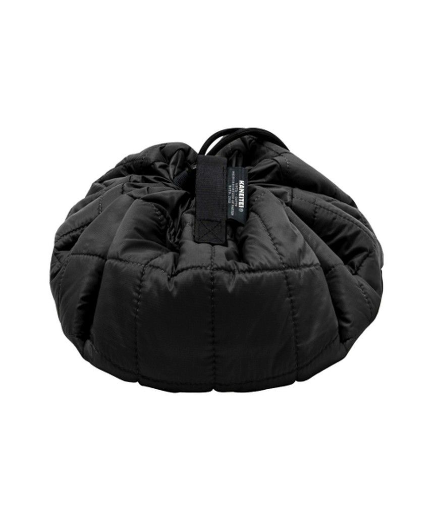 카네이테이 DUMPLING QUILTING STORAGE CROSS BAG (BLACK) / RECYCLED K23F-BA1-163-BK