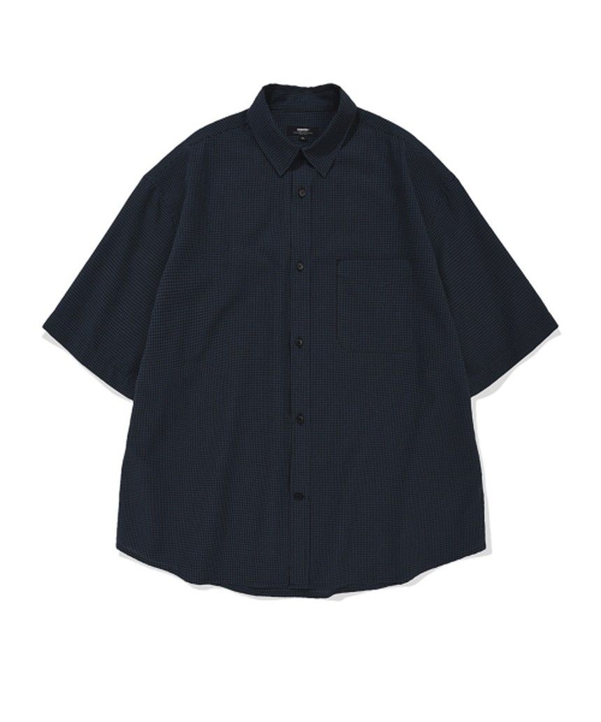 카네이테이 CHECK HALF SHIRT (NAVY) K26H-TOS-595-NA