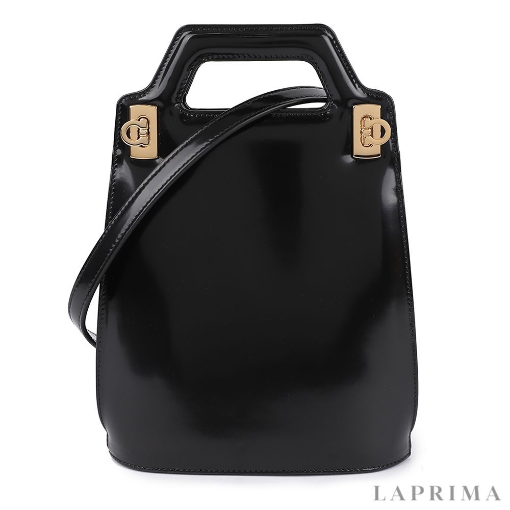 [롯데백화점] 살바토레 페라가모 간치니 완다 여성 토트백 21-3494 NERO 762502