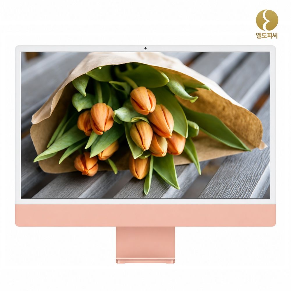 [중고] 애플 아이맥 A2438 M1 8Core 16GB SSD 512GB 24인치 오렌지 4.5K 레티나 올인원PC
