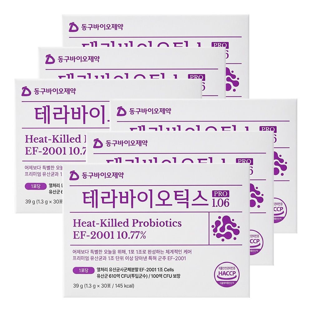 동구바이오제약 테라바이오틱스 30포X6개 / 유산균 프로바이오틱스 프리바이오틱스