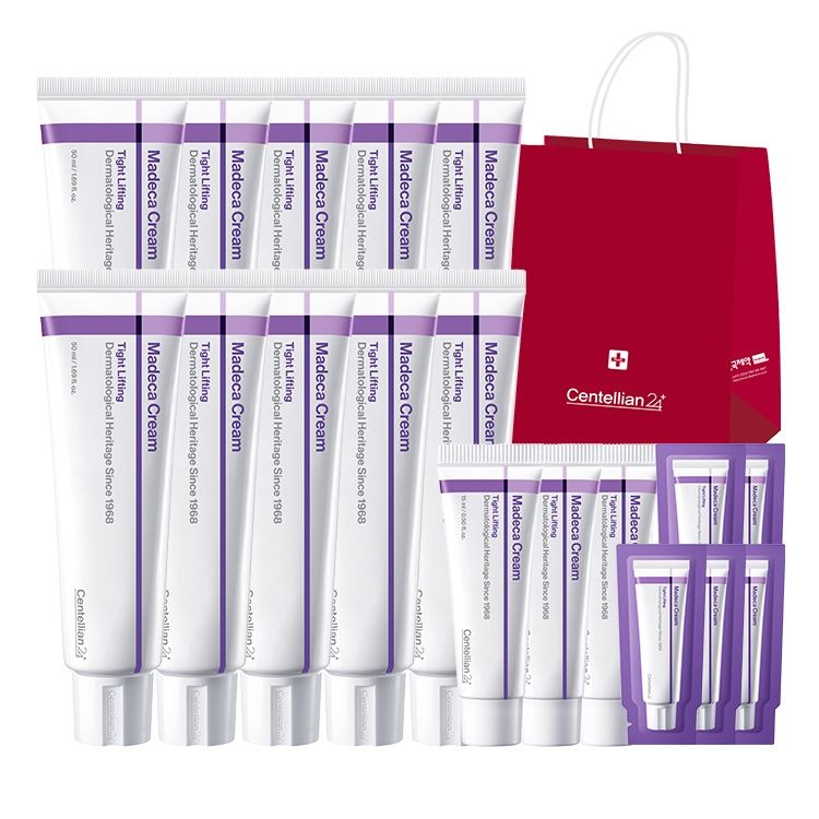 [본사직영][총 550ml] 마데카크림 타이트리프팅 50ml 10개 + 15ml 3개 (+1ml 5매, 쇼핑백 증정)