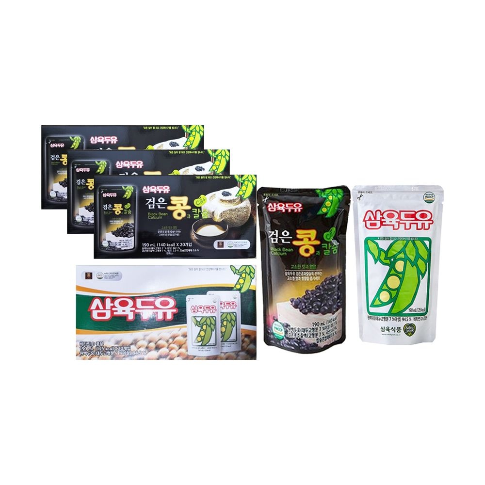 삼육두유 삼육 검은콩과 칼슘 + 삼육두유 (총 80팩)