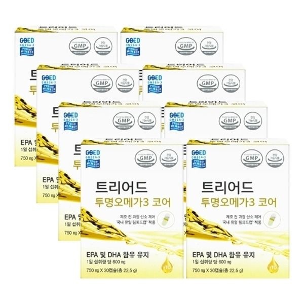 [패션플러스][기타]셀로닉스 트리어드 투명 오메가3 코어 750mgX30캡슐X8개_21263941_672029