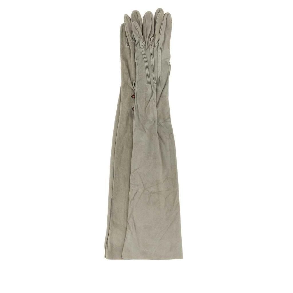 프라다 [X45]프라다 1GG21015B9 F0424 Ligh grey suede long gloves 여성 장갑 글로브 니트 가죽