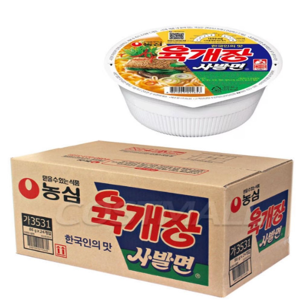농심 육개장 사발면 86g 24개