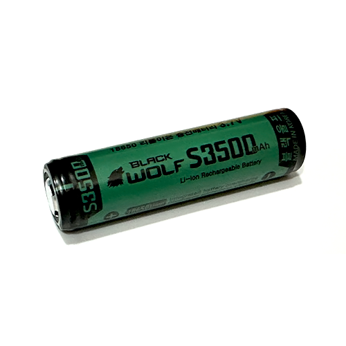 BLACK WOLF 18650 보호회로 충전지 3500mAh 표기 LG삼성 랜덤