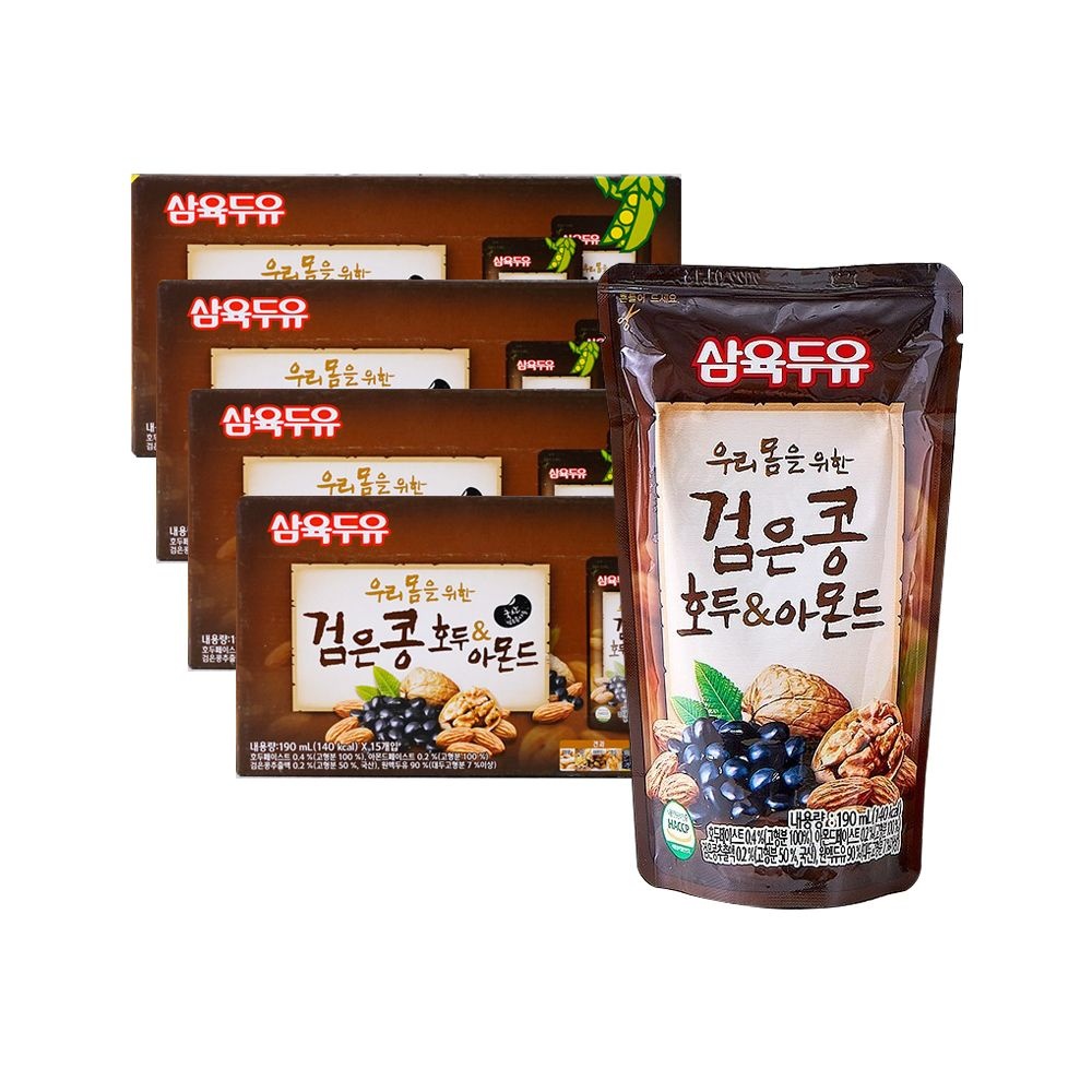 삼육두유 검은콩호두아몬드 파우치 190ml 60팩