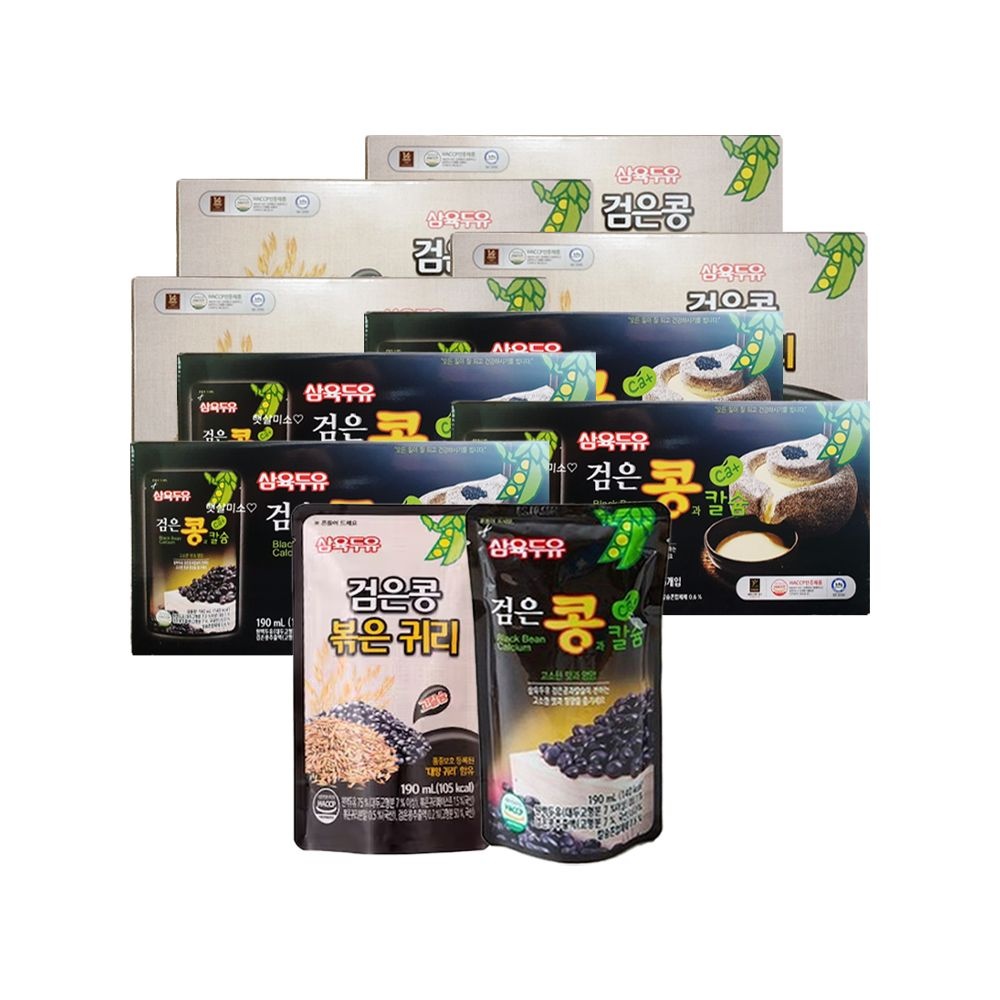 삼육두유 삼육식품 검은콩 볶은 귀리 60팩 + 검은콩과 칼슘 45팩 (총 105팩)