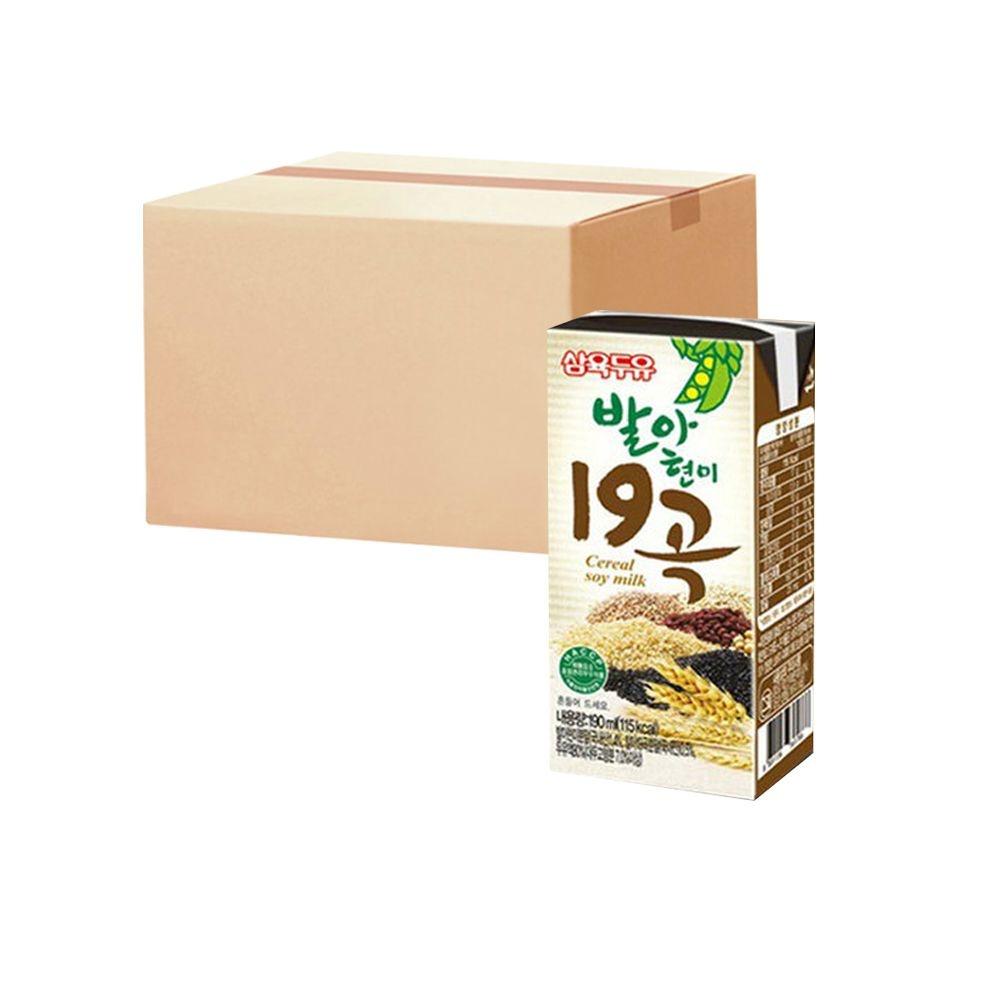 삼육두유 삼육식품 발아현미 19곡 두유 190ml X 96팩