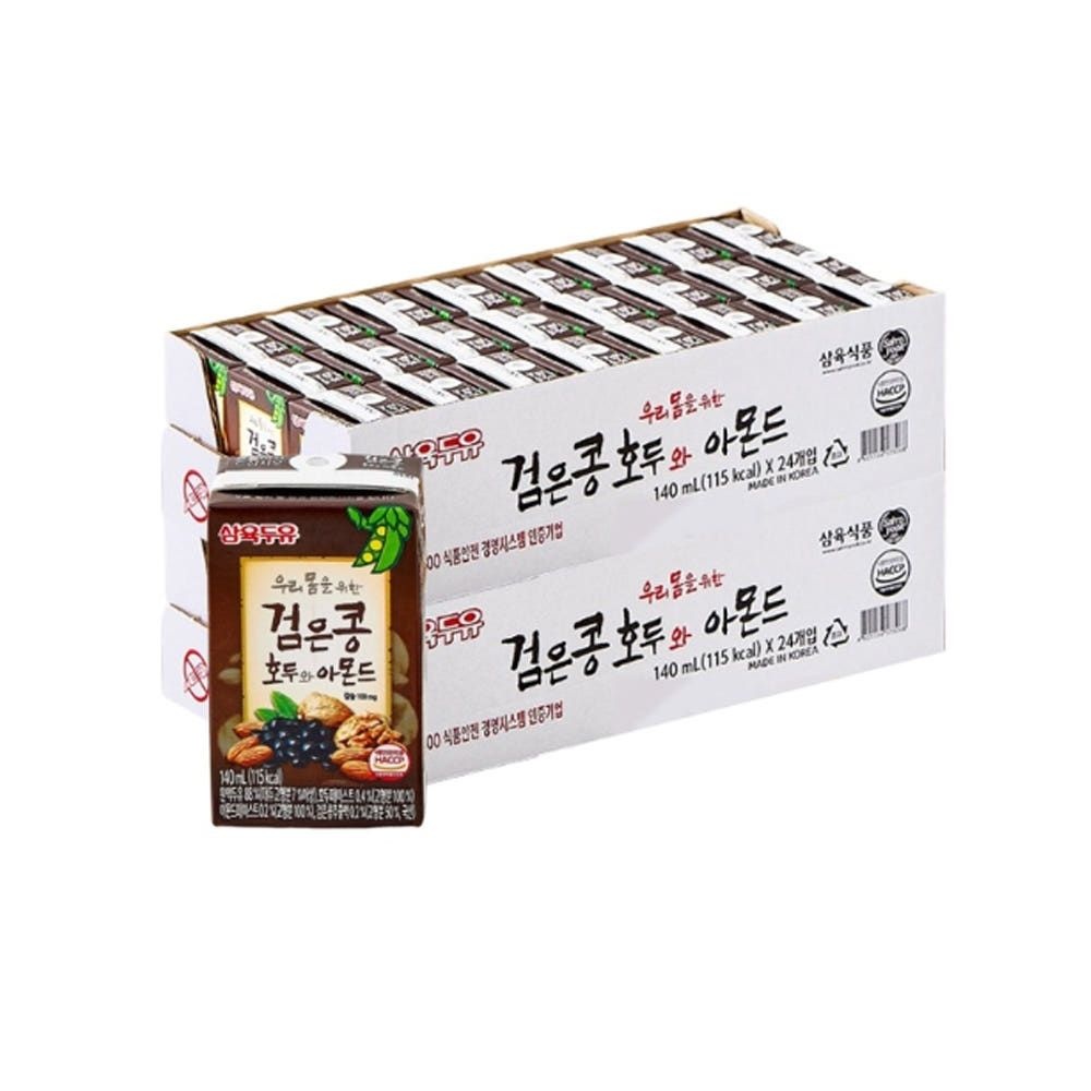 삼육두유 삼육식품 삼육두유 검은콩 호두와 아몬드 140ml x 48팩