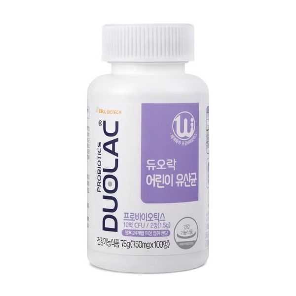 듀오락 어린이 유산균 750mg x 100정 734510