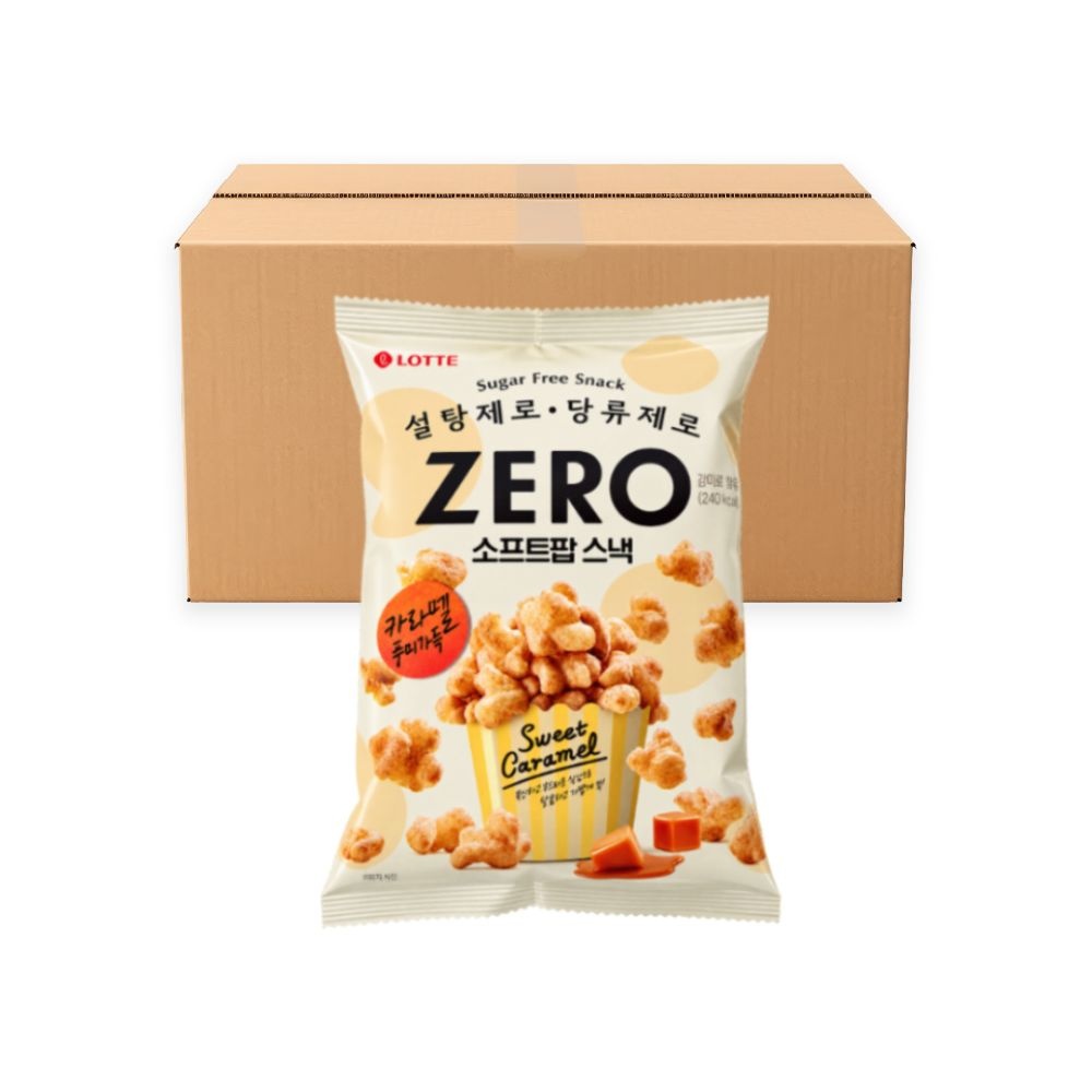 롯데웰푸드(주) 롯데리아 롯데 제로 소프트팝 스낵 스위트 카라멜 52g  x 12개