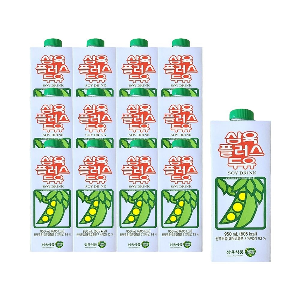 삼육두유 삼육식품 삼육두유 플러스두유 950ml x 12팩