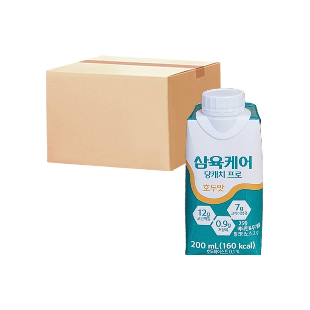 삼육두유 삼육케어 당캐치프로 당뇨식 호두맛 200ml x 24팩