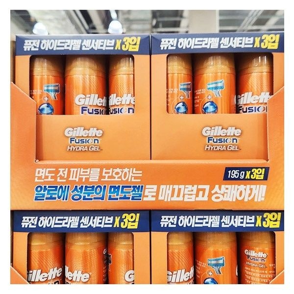 질레트 쉐이브 젤 센서티브 스킨 195g X 3개입