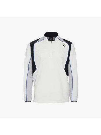스파이더 남성 베이스볼 프로웹 하프 집업 웜업 자켓 SPHPCNJK532MWHT