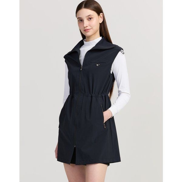 닥스골프 [25FW [PREMIUM 네이비 원피스형 롱 베스트 DNJU5C661N2 520299