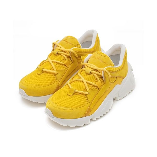 살바토레 페라가모 라프리마 [FERRAGAMO] 페라가모 스캐일러 간치니 여성 스니커즈 SKYLAR-2-SU SUNSHINE 726301