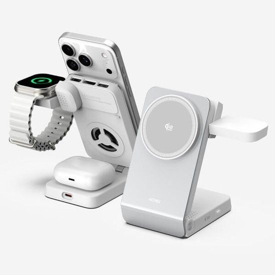 아트박스/아트뮤 Qi225W3in1 폴더블맥세이프초고속무선충전기QW110화이트