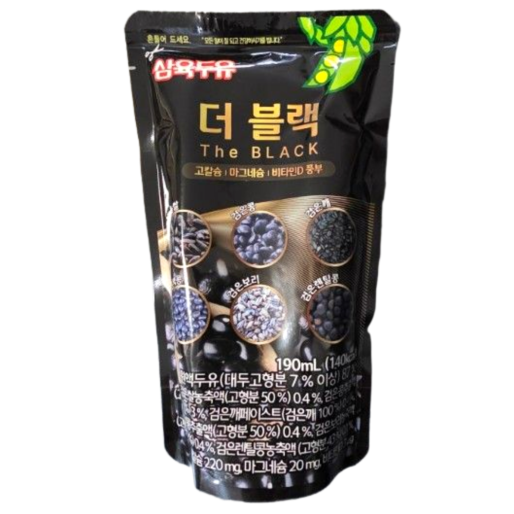삼육두유 더블랙 프리미엄 두유 파우치 190ml 60팩