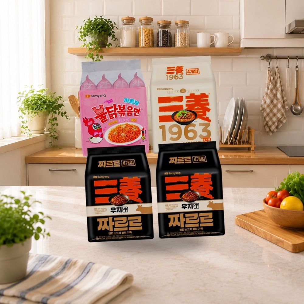 짜르르 8 + 삼양1963 4+ 까르보불닭볶음면 4 총 16입