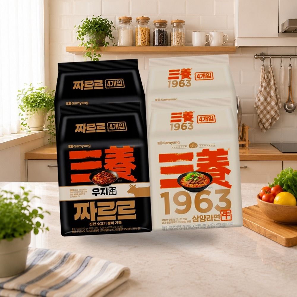 삼양 짜르르 우지 짜장라면 140g 4입 2개+1963 2개