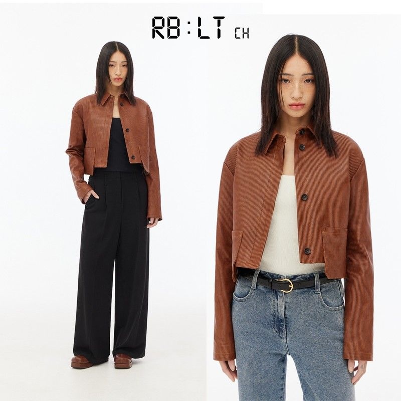 최초가1,299,000원 이태리 직수입 정품 레벨터치 크롭패턴 레더자켓 WINNIE