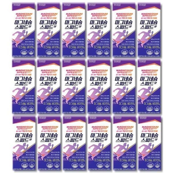 [하프클럽]동국제약 젖산 마그네슘 스피드샷 22g x 14포 액상 마시는 마그네슘 글루콘산 18박스