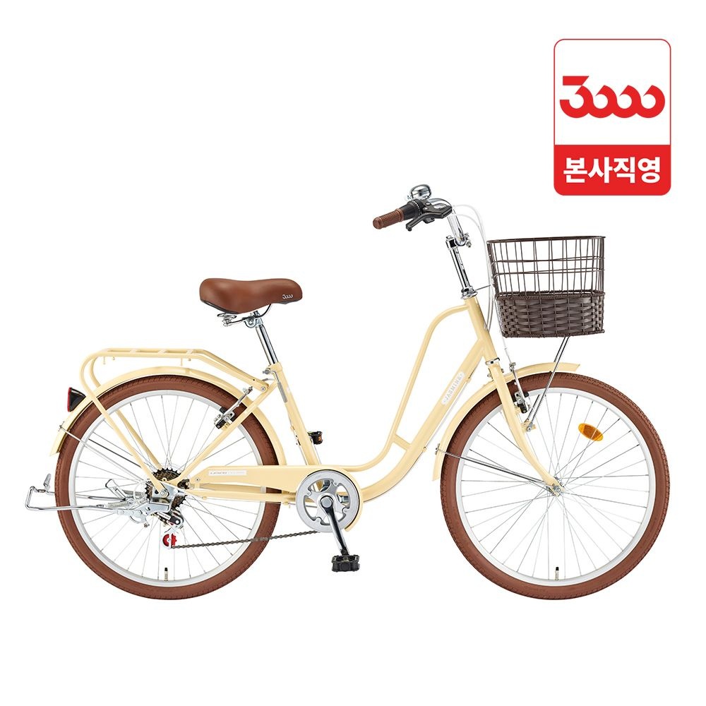 삼천리자전거 자스민 24 7단 시티 클래식 여성 자전거 완조립 삼천리 몰