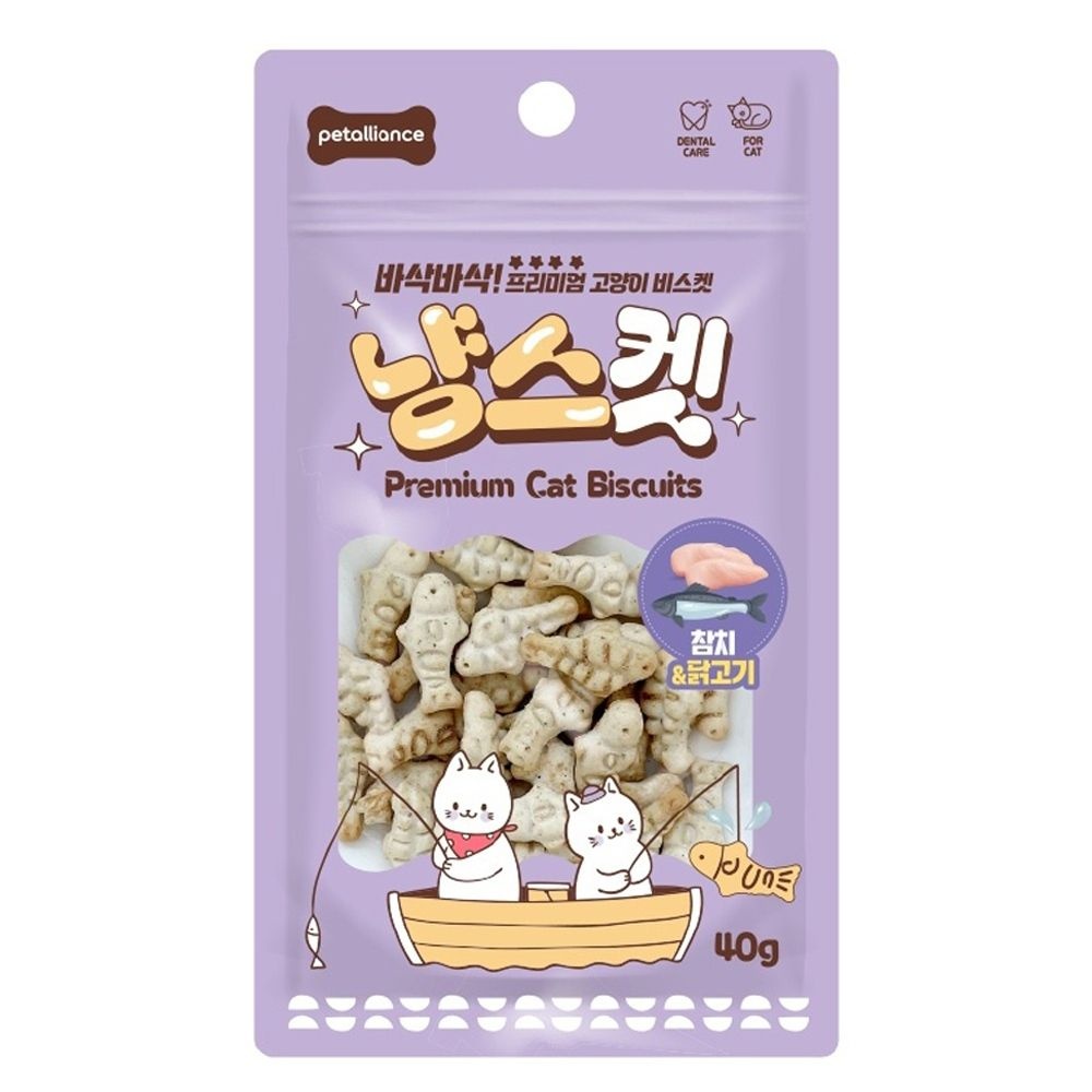펫얼라이언스 고양이간식 냥스켓 참치 닭고기 40g x 10개