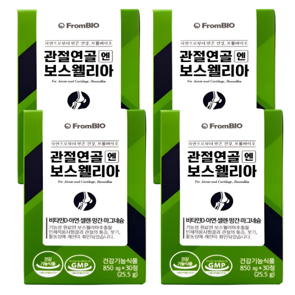 프롬바이오 관절연골엔 보스웰리아 850mg x 30정 x 4박스
