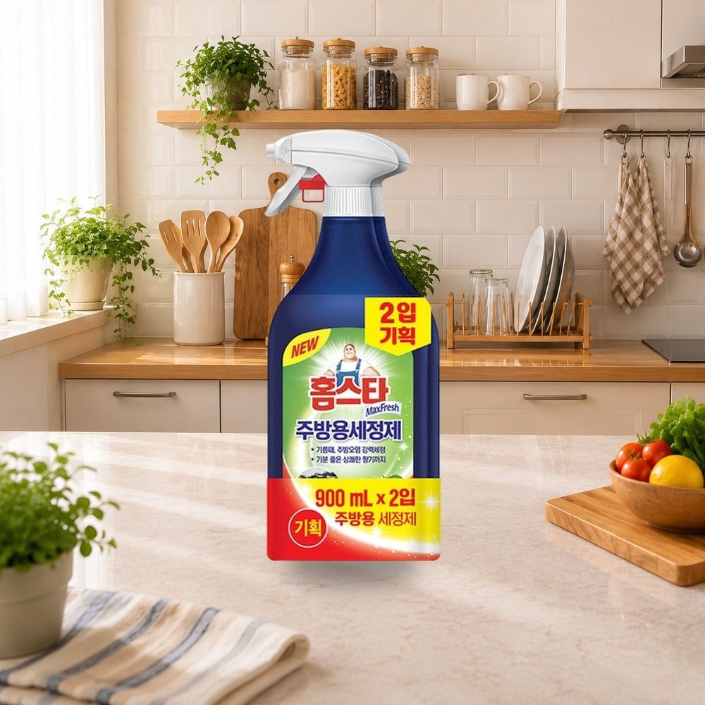 홈스타 맥스프레쉬 주방용 세정제 900ml 2입 2개 총 4개
