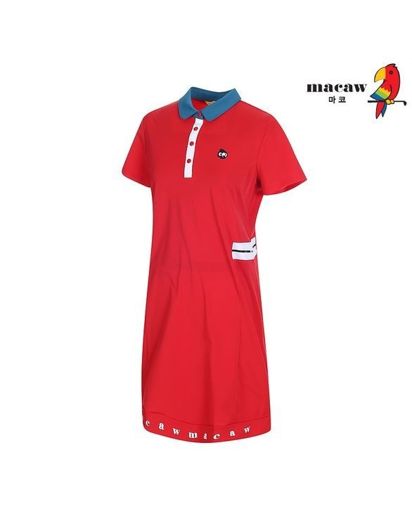 마코 여성카라 배색 반팔 원피스_MMW2OP01 698308