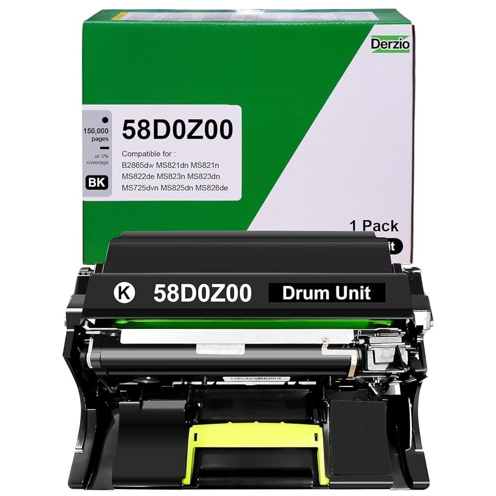 [해외] Derzio 재제조 58D0Z00 드럼 유닛 Lexmark 이미징 유닛과 호환 MS821n MS821dn MS823dn MS825dn MS826de MS725dvn MX721ade MX722ade MX822ade M
