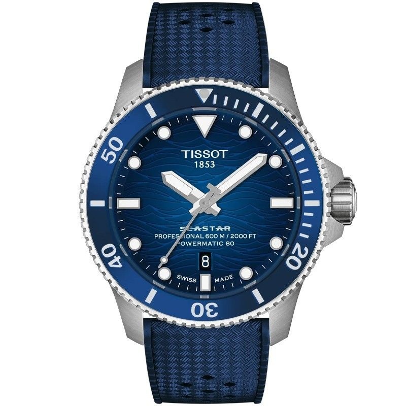 Tissot [해외] Tissot 티쏘 시스타 2000 파워매틱 80 44mm 블루 다이얼 남성용 시계 T1209071704100 724257