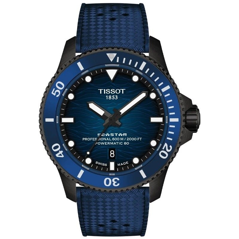 Tissot [해외] Tissot 티쏘 시스타 2000 파워매틱 80 44mm 블루 다이얼 남성용 시계 T1209073704100 715661
