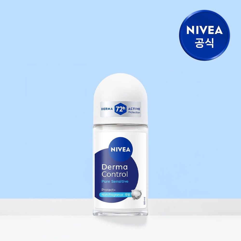 니베아 데오드란트 롤온 더마 컨트롤 퓨어 센서티브 무향 50ml, 1개