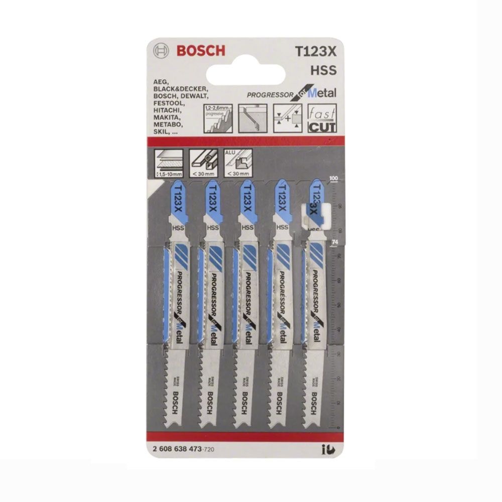 보쉬 직소날 T123X 5PCS 철재용 멀티용 직쏘날