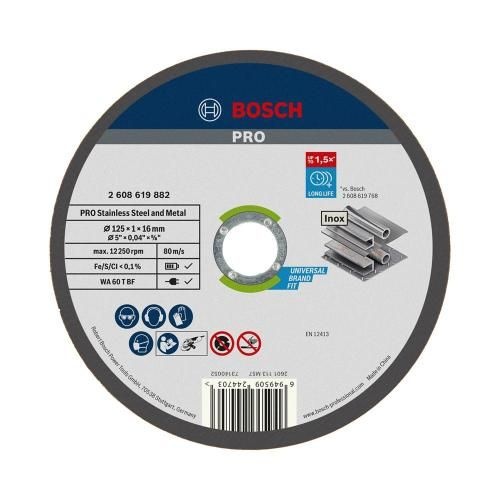 보쉬 절단석(스테인리스) 125mm 5형(125x1.0x16) 882 50개 1갑 5388338