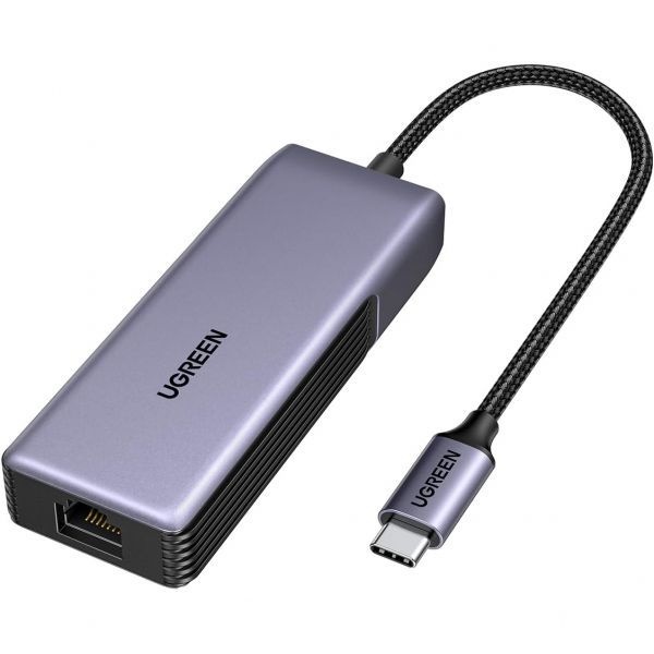 UGREEN [해외] UGREEN USB C 이더넷 어댑터 5Gb 노트북용 알루미늄 재질에 방열 설계 Type 썬더볼트 5 4 3 호환 RJ45 네트워크 LAN 인터넷
